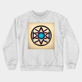 Mandala - Blue Heart Crewneck Sweatshirt